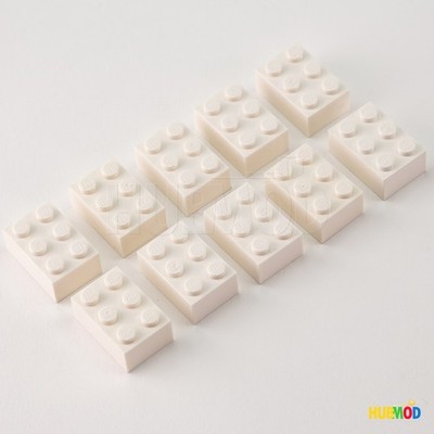 Lot of 10 Genuine LEGO White 2x3 3002 Building Bricks Blocks Parts & Pieces NEW