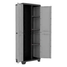Armadio Keter Stilo portascope in resina per esterno grigio 68x39xh173 Cm