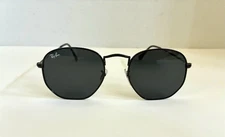 Ray-Ban Sunglasses 3548N 002/62 Hexagonal Black Frames Polarized Green G-15 Lens