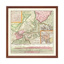 Old Map of Istanbul 1740 - Vintage Turkey Art Wall Decor Pri