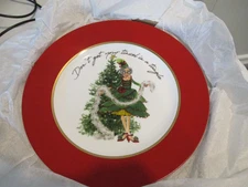 Frontgate Holiday Belles Assorted Appetizer Plates Set Of 4 NEW In Box Christmas