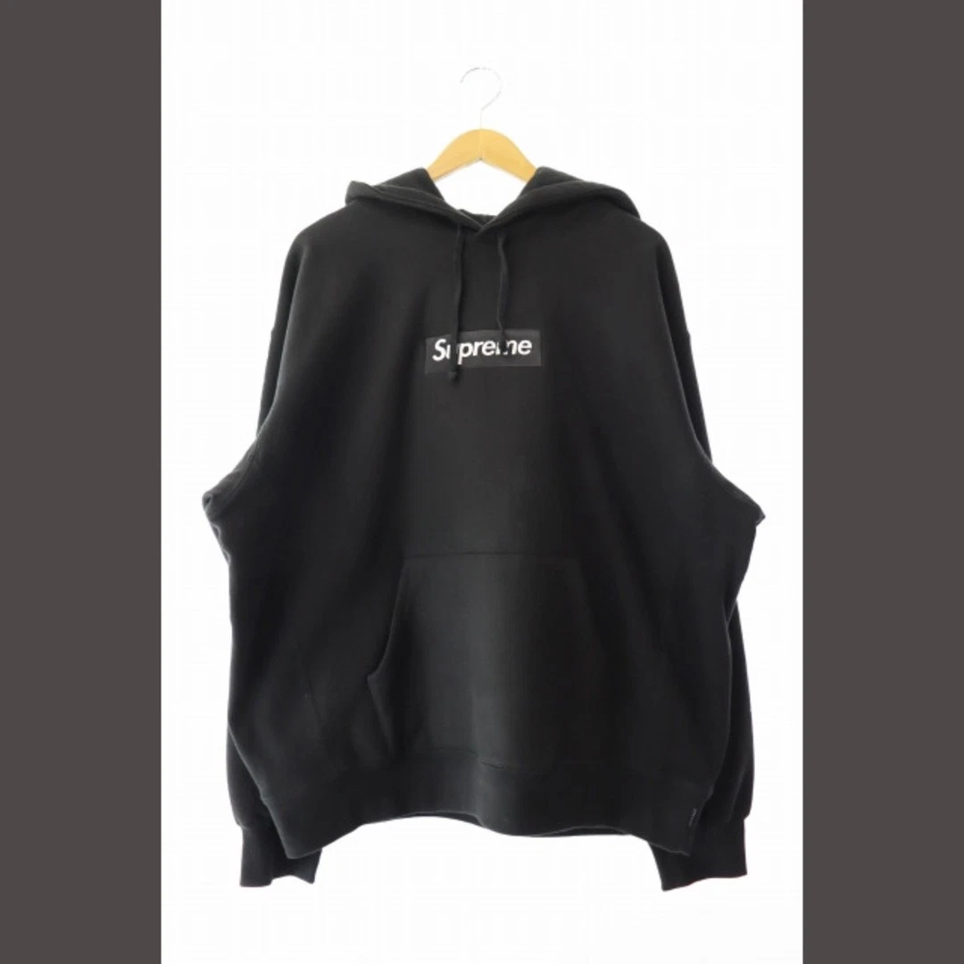 Sweat à capuche Supreme 23AW boîte logo L noir vêtements vintage occasion 22b9