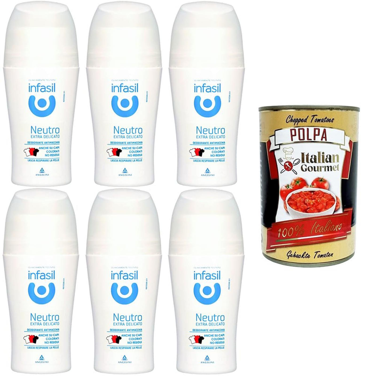 Déodorant roll-on frais Neutro Extra Delicato lot de 6 billes de protection 50ml
