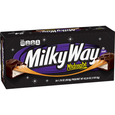 #ad MILKY WAY Dark Chocolate Candy Bars Midnight Dark Full Size 1.76 Oz Pack of $47.72