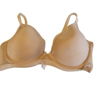 Maidenform Bra Tan underwire lightly padded Women's 40C with net overlay