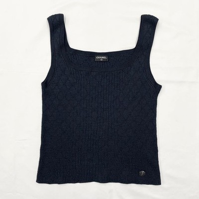USED EXCELLENT CONDITION CHANEL STAR TANK TOP IN BLACK GOOD | eBay