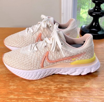 Nike React Infinity Run 3 FlyKnit Women s Running 6 Sail/Light Madder $129 EUC