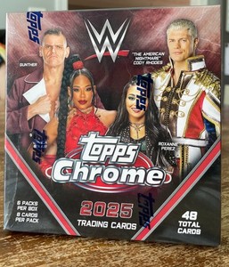 2025 Topps Chrome WWE WRESTLING Mega Box BRAND NEW SEALED