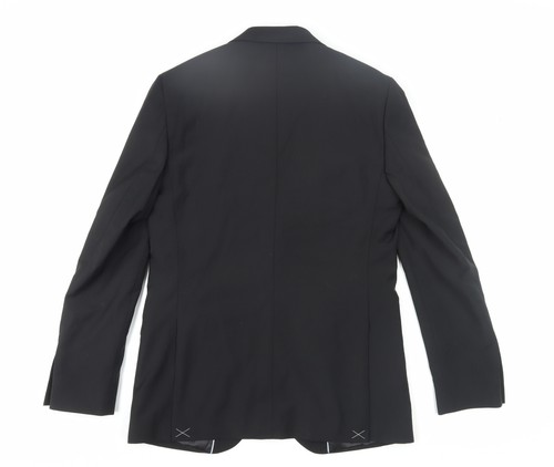 Chaqueta de traje largo Marks and Spencer 38 negra para hombre - Imagen 2 de 12