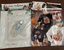 VTG Daisy Kingdom Fabric No-Sew Iron On Appliqué Halloween & Christmas C Stitch