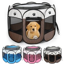 Foldable Dog Cat Kennel Puppy Exercise Playpen Travel Portable Tent Waterproof