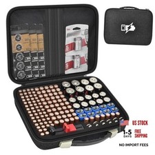 Battery Organizer Storage Case Compatible with 200 Batteries AA AAA C D 9V