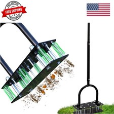 Lawn Aerator, Automatic Dirt and Leaf Clean Design, Heavy Duty Manual Lawn Ae...