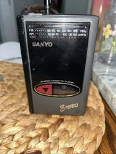 Vintage SANYO Model # MGR63 Portable FM/AM Stereo Cassette Player Doesn't Work