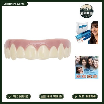 BPA-Free Cosmetic Dental Upper for Men and Women - Small Size, Natural White