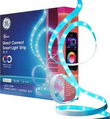 GE Smart LED Strip Light, Color Changing Room Decor LED Light Strip, Works wi...