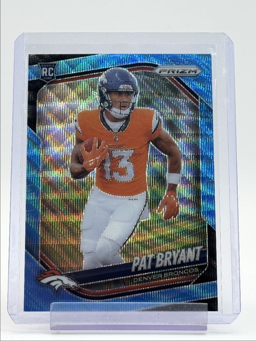 PAT BRYANT 2025 PANINI PRIZM ROOKIE BLUE WAVE BRONCOS #366 RC /230 Q3841