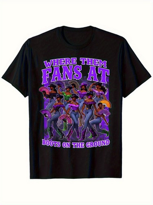 #ad Men#x27;S Plus Size Retro Cotton T Shirt Black Where They Fans at Graphic Print Ca $16.99