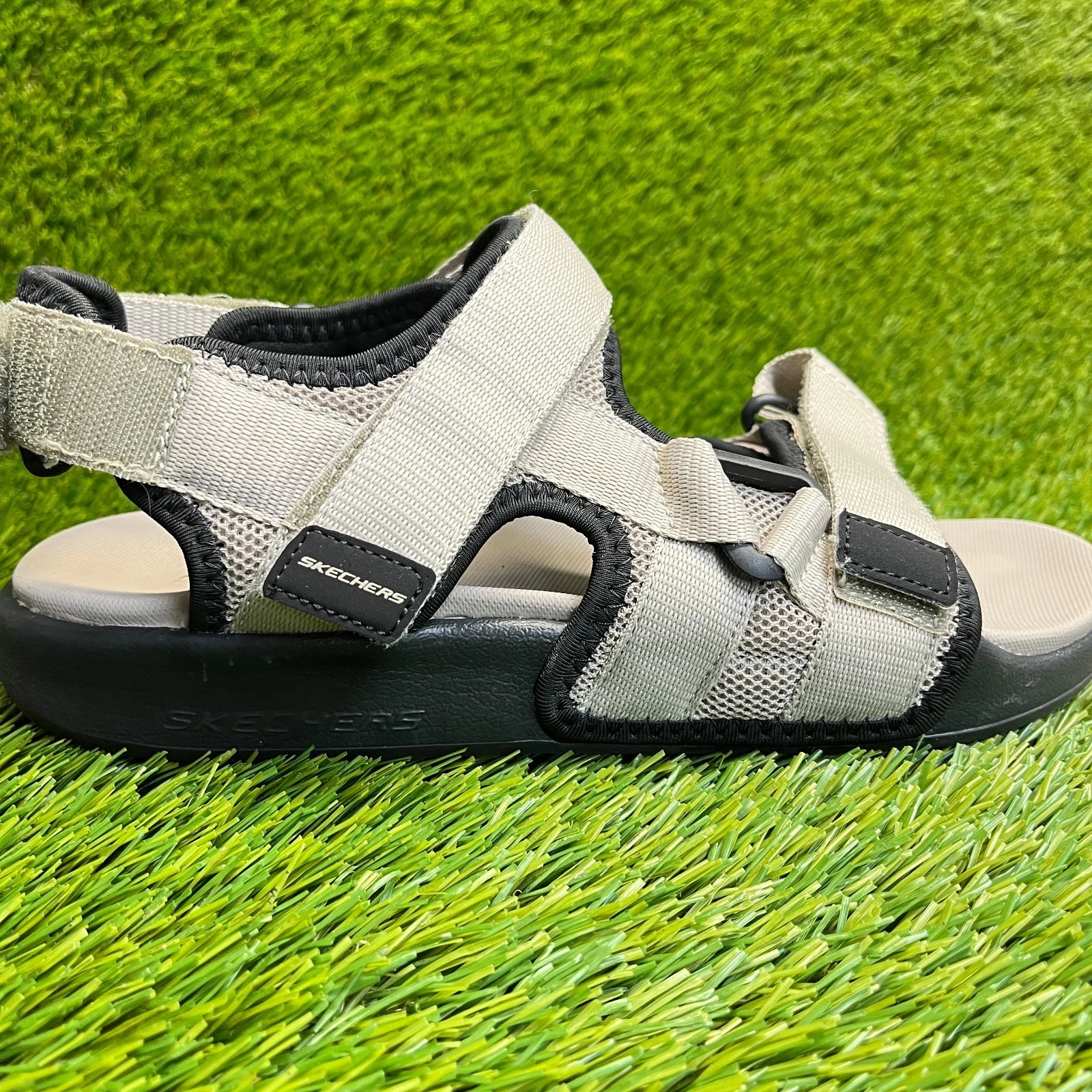 Skechers Sport Gambix 2.0 Mens Size 7 Taupe Black Beach Outdoor Sandals Shoes