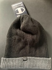 CHAMPION BLACK & GREY BEANIE - NEW WITH TAGS BNWT 