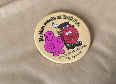 Beefeater Mr Men Meals Vintage Abzeichen 1985