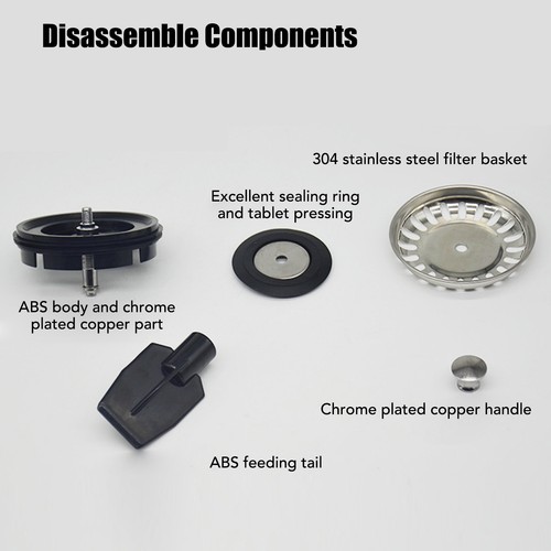 Garbage Disposer Strainer Pull Water Plug Rust Resistant Food Waste Disposer⊹ - Picture 8 of 12