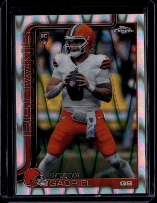 2025 Topps Chrome Dillon Gabriel #317 Rookie RayWave Refractor RC Browns