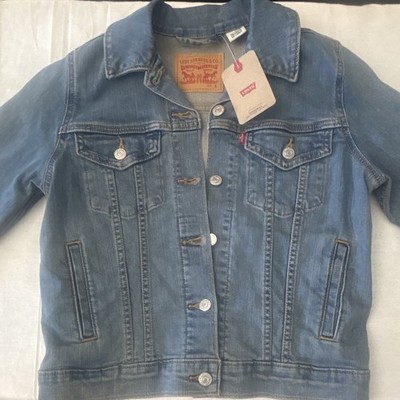 Levi's Original Trucker Jacket Women's S Blue Jean Jacket Button Front Pockets