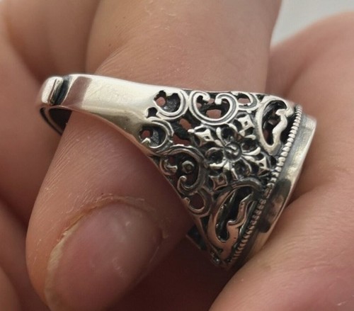 Caesar Denarius Elephant Coin Silver Repro Ancient Coin Ring Adjustable Size - Picture 2 of 2