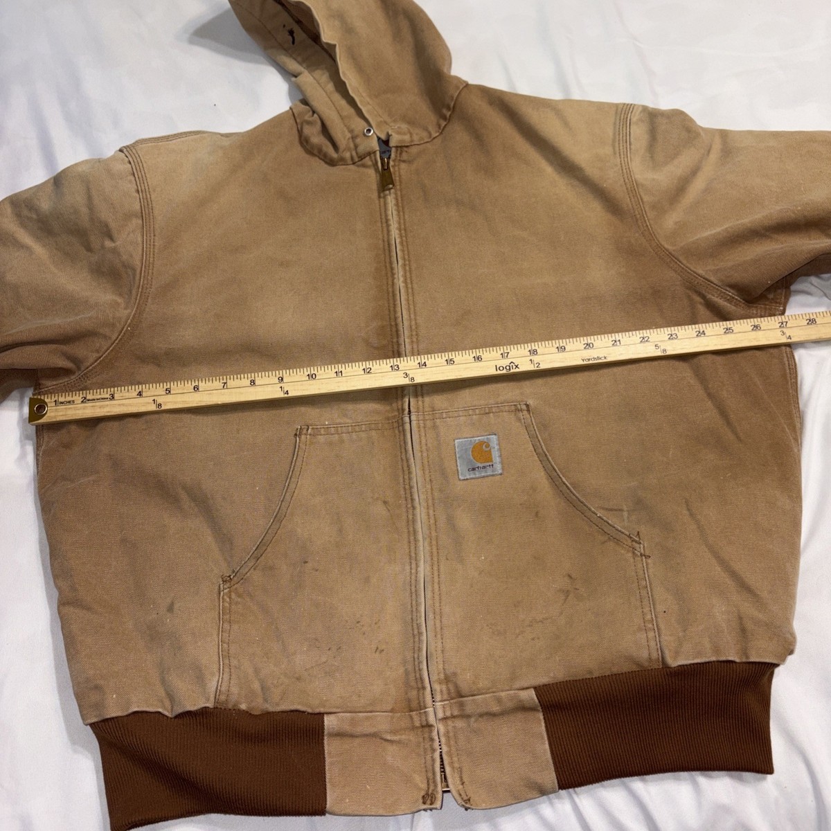 m*g様 USA製 90s Carhartt Canvas Jacket J70 Vintage Carhartt Jacket Men Large Brown Canvas Full Zip Active