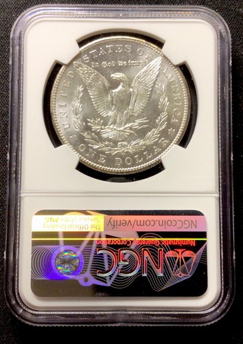 ¡Dólar de plata O Morgan 1904! ¡Etiqueta Pittman Act! NGC Brillaint ¡Sin circular! ENN - Imagen 2 de 2