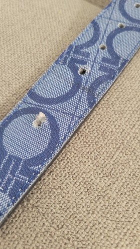Salvatore Ferragamo Gancini Reversible Belt - Blue Monogram Pattern/ Black Leath - Picture 12 of 16
