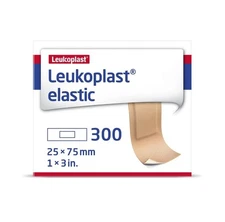 Leukoplast Elastic Fabric Adhesive Latex Free Bandages Strip 1" x 3" |300 in Box