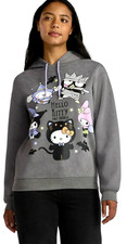 Hello Kitty and Friends Women's Graphic Hoodie Sweatshirt Grey NWT Sizes XS, S