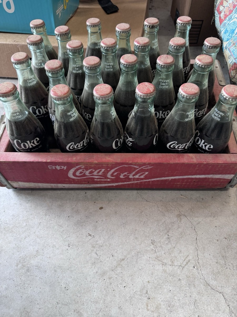 Vintage Full Unopened Coke Bottles Return for Deposit with Case