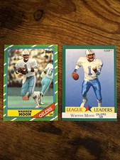 (2) Warren Moon Topps And Fleer 91 Cards #410 & 350