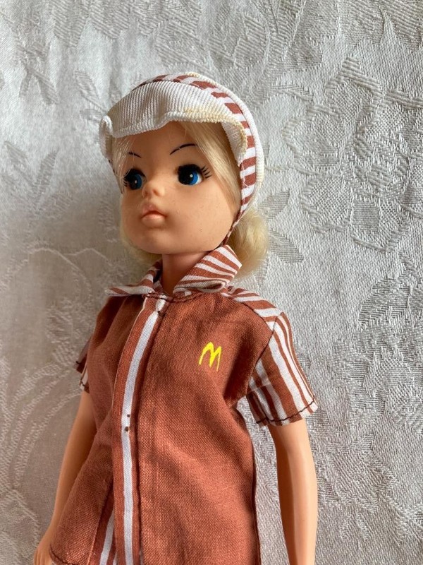 McDonald's Worker old outfit 11" Hong Kong 6 Joints Skippy Look-alike.?50yrs.htf