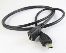 1 set 1m Extension Data Cable Micro USB 5pin Male to Female Straight Cable