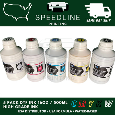 US Direct to Transfer Film Ink for Epson Printheads 16 oz Water-based DTF Inks