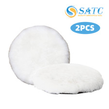 2pack 7 Hook Loop Auto Wool Buffer Wheel Lambswool Polishing Waxing Buffing Pad