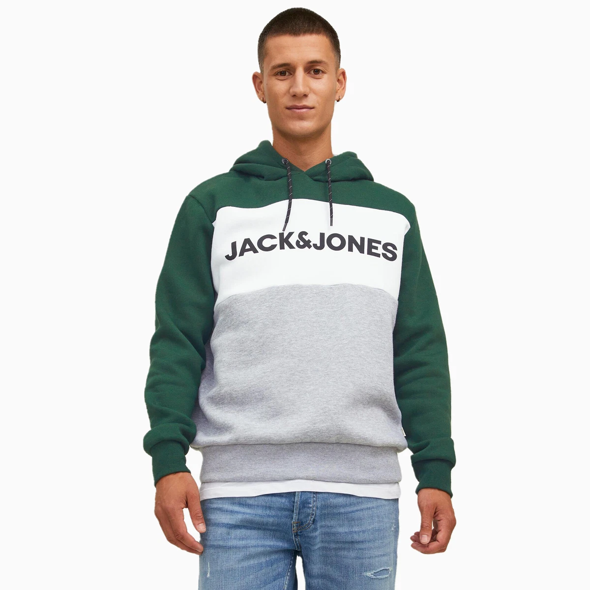 SALE - JACK & JONES Mens Classic Essential Logo Hoodie Smart Hooded  Sweatshirt