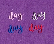 DAY  3 word die cuts scrapbook cards