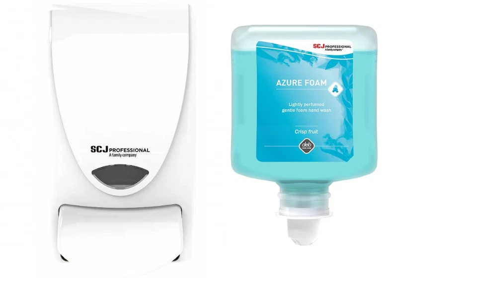 DEB SCJ Deb Azure Foam WASH Foaming Handwash 1 Litre Cartridge & Dispenser