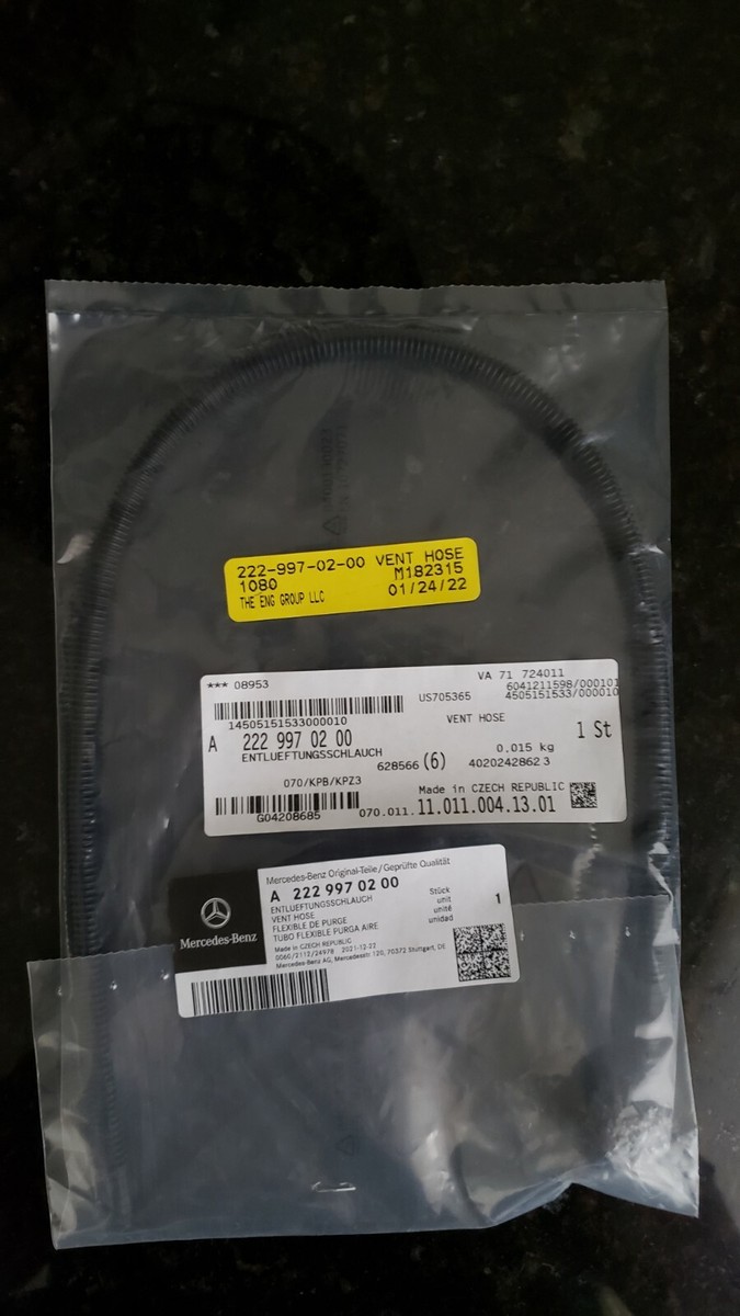 Vent Hose A2229970200 LIB MERCEDESD-BENZ AMG BATTERIES FITS