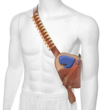 Shoulder Holster with Shell loops fits Taurus Judge Public Defender Poly Brown