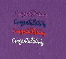 CONGRATULATIONS  9 die cuts scrapbook cards