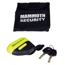 Mammoth Blast Disc Lock 6mm Pin Yellow Motorcycle Security