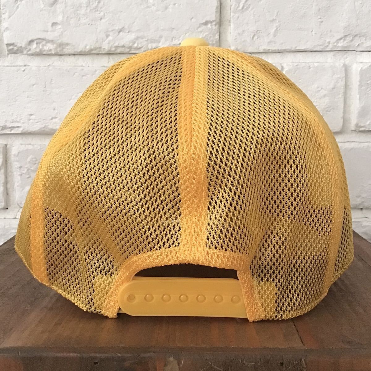 SHIBA Gold Swarovski Head Cap BAPESTA logo Swarovski trucker hat cap BAPE star Yellow A  main image 3