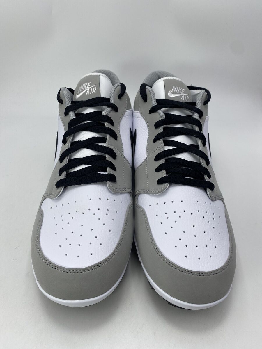Nike Jordan 1 Retro Mcs Low Grey Black White Baseball Cleats Nike Jordan 1 Retro Mcs Low Grey Black White Baseball Cleats