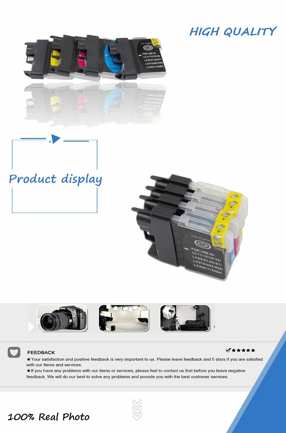 20 Pack LC61 CMYK XL Ink cartridge For Brother MFC290C 295CN 495CW